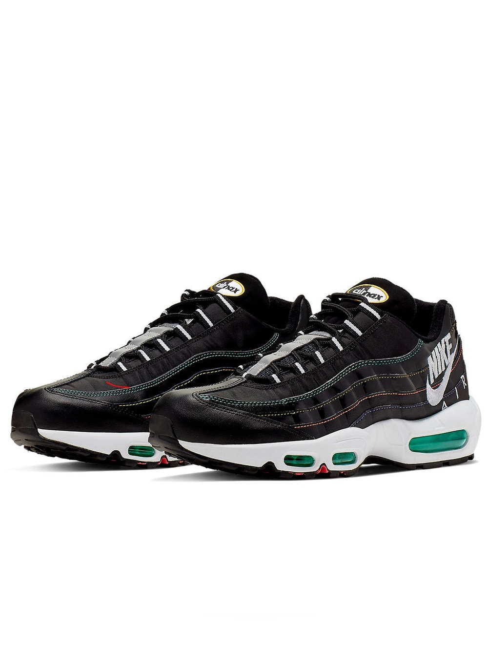 Nike Air Max 95 Windbreaker sneakers black & multi-tone contrast stitching EU 40